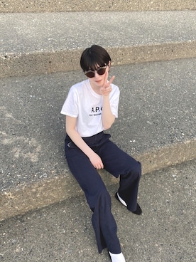 mio さんの「T-SHIRT RUE MADAME FEMME JPS」を使ったコーディネート