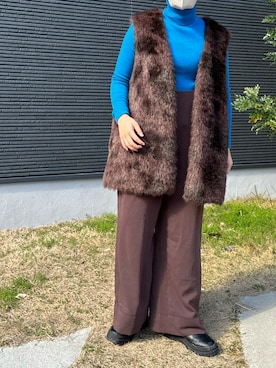 「JEANASIS（ジーナシス）のアイテム（オールインワン・サロペット）」を使った、asukaさん（レディース・152cm）の冬コーディネート
