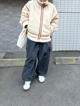 「JEANASIS（ジーナシス）のアイテム（ブルゾン）」を使った、asukaさん（レディース・152cm）の冬コーディネート