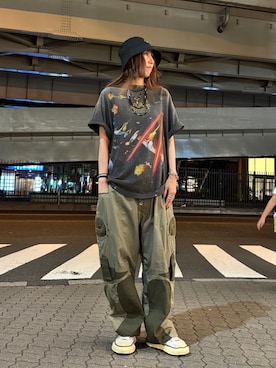 「大人カジュアルコーデ」｜「アイテム（スニーカー）」を使った、kazuyoさん（レディース・165cm）の夏コーディネート