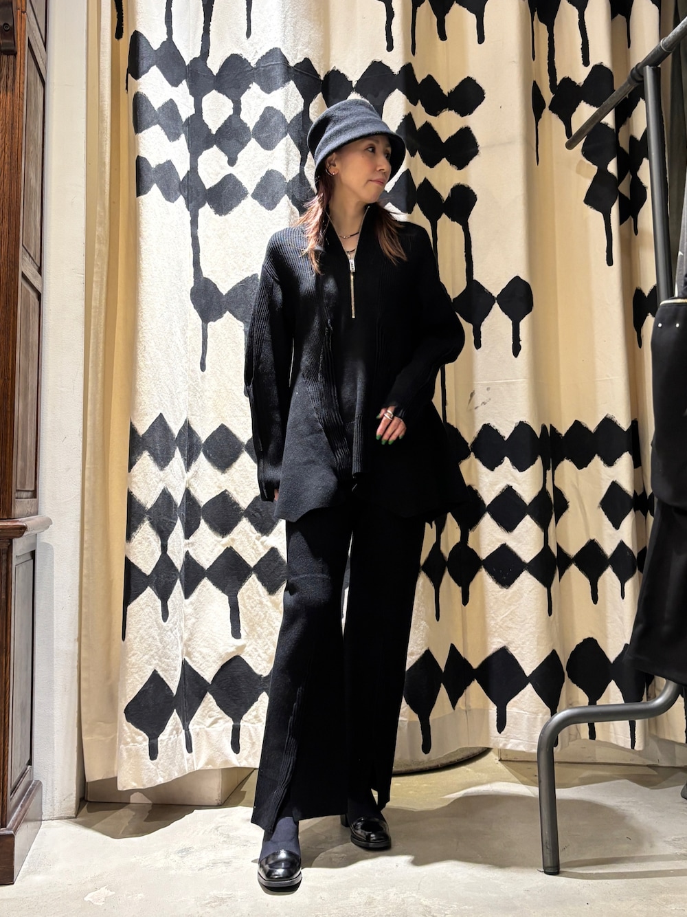 UN3D.（アンスリード）の「UN3D./アンスリード/PIN TUCK HALF ZIP TOP