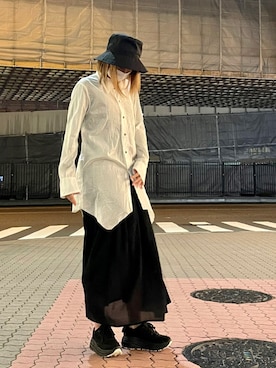 「KMRii（ケムリ）のアイテム（トップス）」を使った、kazuyoさん（レディース・165cm）の秋コーディネート