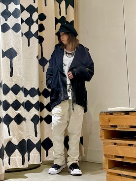 「KMRii（ケムリ）のアイテム（その他アウター）」を使った、kazuyoさん（レディース・165cm）の秋コーディネート