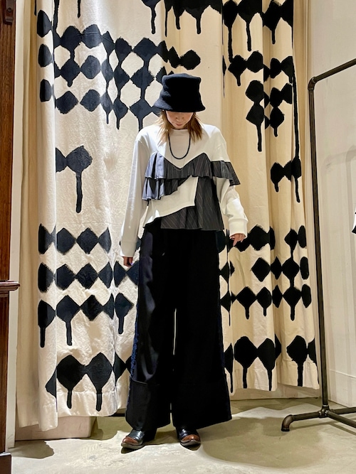 セール】AULA AILA/アウラアイラ/ LACE LINE PANTS(24FW