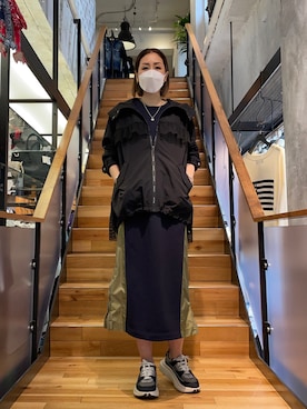 「スウエット」｜「アイテム（その他アウター）」を使った、kazuyoさん（レディース・165cm）の春コーディネート