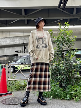 「ROYAL FLASH（ロイヤルフラッシュ）のアイテム（帽子）」を使った、kazuyoさん（レディース・165cm）の秋コーディネート