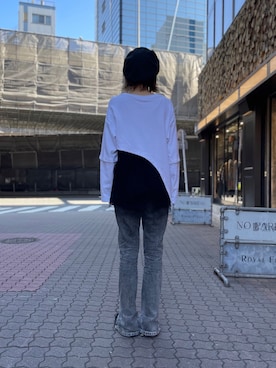 「ADDICT NOIR（アディクトノアー）のアイテム」を使った、kazuyoさん（レディース・165cm）の秋コーディネート