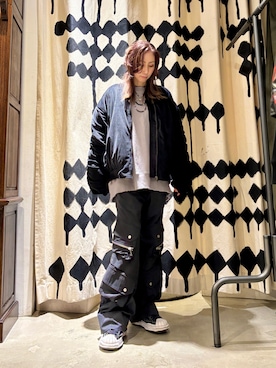 「アイテム（カーゴパンツ）」を使った、kazuyoさん（レディース・165cm）の秋コーディネート