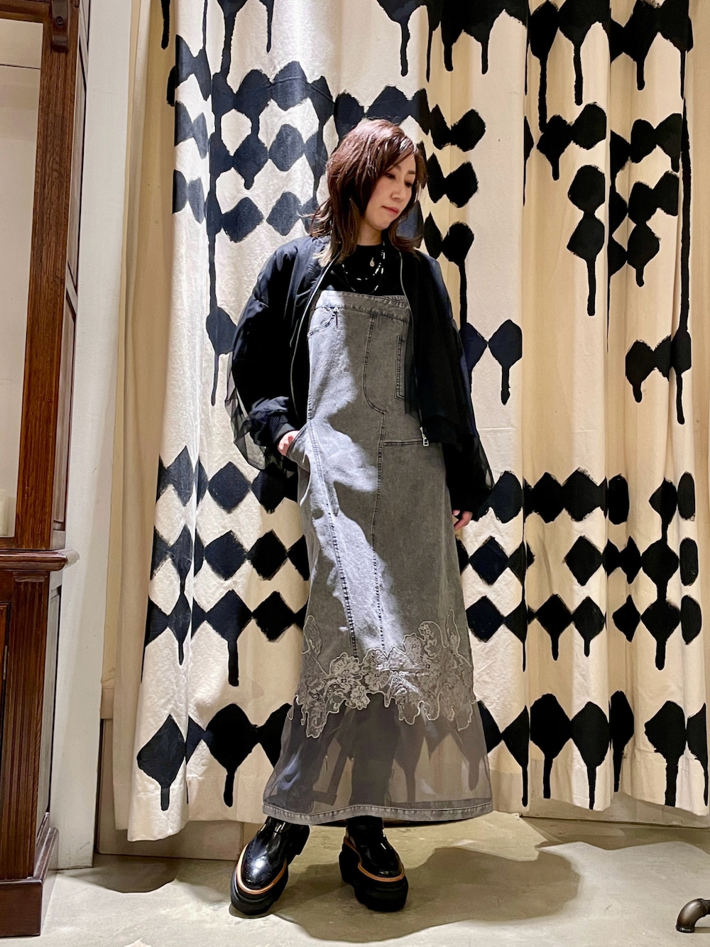 AULA AILA/アウラアイラ/MESH COMBINATION TULLE LAYERED