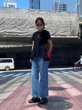 「ADDICT NOIR（アディクトノアー）のアイテム」を使った、kazuyoさん（レディース・165cm）の夏コーディネート
