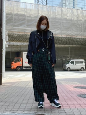 「iPhoneケース」｜「アイテム（ジャケット/アウター）」を使った、kazuyoさん（レディース・165cm）の春コーディネート