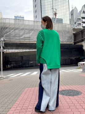 「AULA AILA（アウラアイラ）のAULA AILA/アウラ アイラ/COMBINATION DENIM PANTS（デニムパンツ）」を使った、kazuyoさん（レディース・165cm）の冬コーディネート