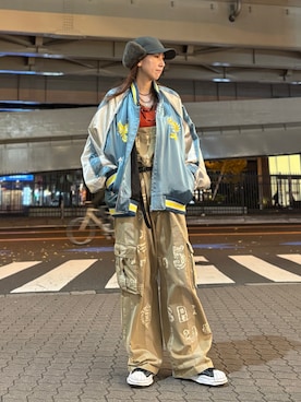 「オトナカジュアル」｜「アイテム（スカジャン）」を使った、kazuyoさん（レディース・165cm）の冬コーディネート