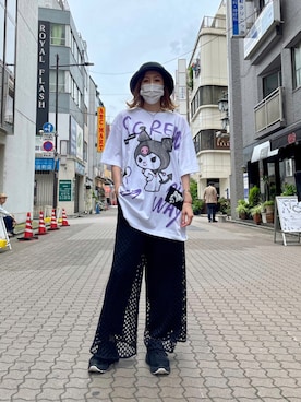 「BACKLASH（バックラッシュ）のアイテム（帽子）」を使った、kazuyoさん（レディース・165cm）の夏コーディネート