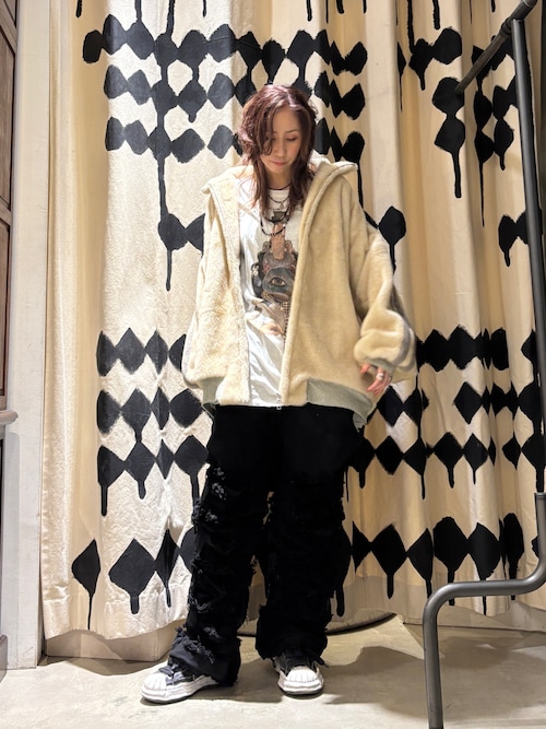 A.F ARTEFACT/エーエフ・アーティファクト/Damage Denim Tuck Wide