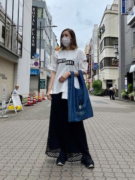 「Lucien Pellat-Finet（ルシアンペラフィネ）のアイテム（バッグ）」を使った、kazuyoさん（レディース・165cm）の夏コーディネート