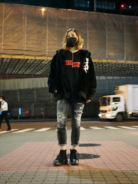 「1piu1uguale3 RELAX（ウノピュウノウグァーレトレリラックス）のアイテム（ブルゾン）」を使った、kazuyoさん（レディース・165cm）の夏コーディネート