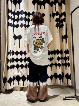 「アイテム（スウェットパンツ）」を使った、kazuyoさん（レディース・165cm）の夏コーディネート