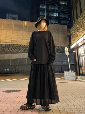 「KMRii（ケムリ）のアイテム（トップス）」を使った、kazuyoさん（レディース・165cm）の秋コーディネート