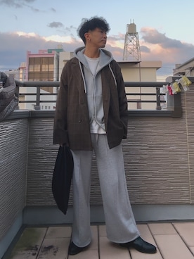 「アイテム（バッグ）」を使った、shuさん（メンズ・160cm・30代）の冬コーディネート