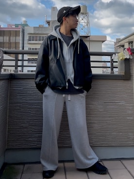 「Disney（ディズニー）のアイテム」を使った、shuさん（メンズ・160cm）の冬コーディネート