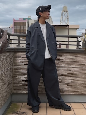 「アイテム（セットアップ）」を使った、shuさん（メンズ・160cm）の冬コーディネート