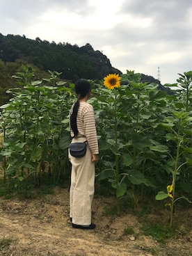 「ロングヘア」｜「アイテム（バレエシューズ）」を使った、ayakoさん（レディース・159cm）の秋コーディネート