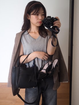 「CHARLES & KEITH（チャールズ & キース）のアイテム（パンプス）」を使った、yuan .さん（レディース・155cm）の秋コーディネート