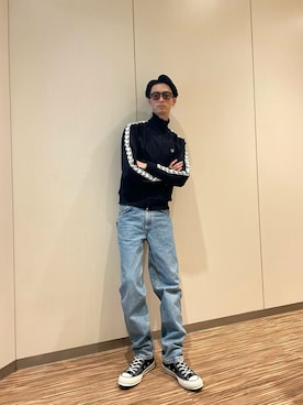 「FRED PERRY（フレッドペリー）のアイテム（ジャージ）」を使った、Yuuta.さん（メンズ・171cm）の春コーディネート