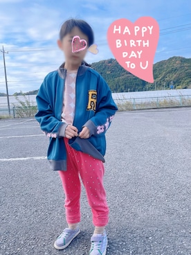 「アイテム（ジャージ）」を使った、だるさん（キッズ・129cm）の秋コーディネート