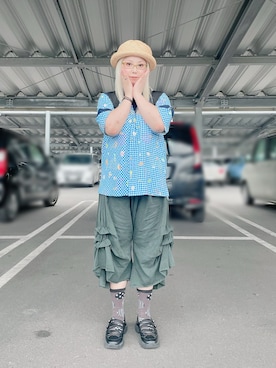 「FRAPBOIS（フラボア）のアイテム」を使った、だるさん（レディース・152cm）の夏コーディネート