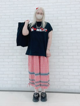 「Burner（バーナー）のアイテム」を使った、だるさん（レディース・152cm）の夏コーディネート