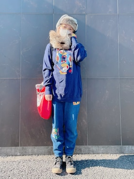 「アイテム（アクセサリー）」を使った、だるさん（レディース・152cm）の冬コーディネート