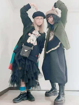 「アイテム（レッグウェア）」を使った、だるさん（レディース・152cm）の冬コーディネート