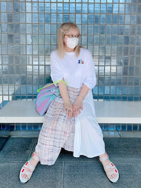 「アイテム（ワンピース）」を使った、だるさん（レディース・152cm）の夏コーディネート