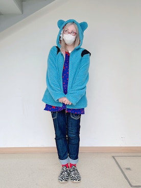 「アイテム（ヘアピン）」を使った、だるさん（レディース・152cm）の冬コーディネート