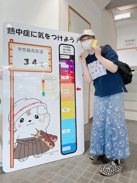 「アイテム（イヤリング）」を使った、だるさん（レディース・152cm）の夏コーディネート