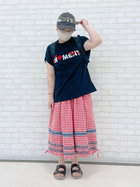 「にゃー（ニャー）のアイテム」を使った、だるさん（レディース・152cm）の夏コーディネート