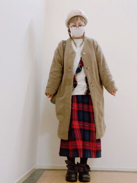 「FRAPBOIS」｜「アイテム（その他アウター）」を使った、だるさん（レディース・152cm）の冬コーディネート