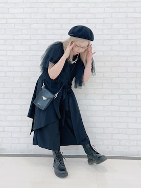 「アイテム（ハンチング/ベレー帽）」を使った、だるさん（レディース・152cm）の秋コーディネート
