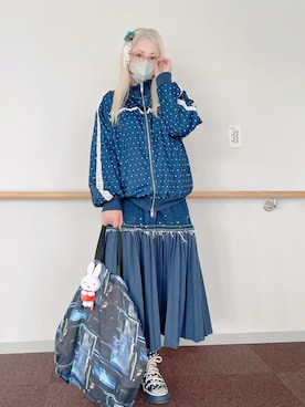 「アイテム（ブルゾン）」を使った、だるさん（レディース・152cm）の夏コーディネート