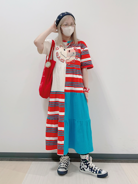 「アイテム（バングル/リストバンド）」を使った、だるさん（レディース・152cm）の秋コーディネート