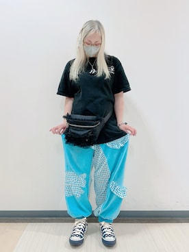 「FRAPBOIS（フラボア）のアイテム」を使った、だるさん（レディース・152cm）の夏コーディネート