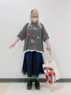 「Handmade（ハンドメイド）のアイテム」を使った、だるさん（レディース・152cm）の春コーディネート