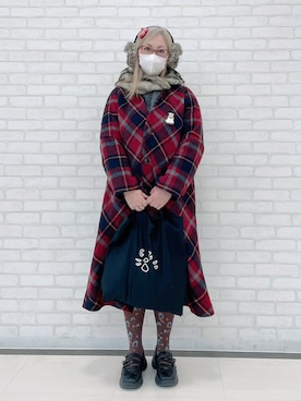 「アイテム（ヘアアクセサリー）」を使った、だるさん（レディース・152cm）の冬コーディネート
