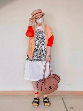 「FRAPBOIS（フラボア）のアイテム」を使った、だるさん（レディース・152cm）の夏コーディネート