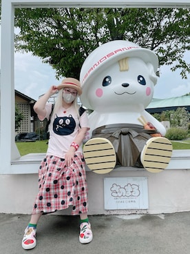 「アイテム（スリッポン）」を使った、だるさん（レディース・152cm）の夏コーディネート