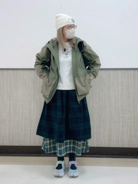 「アイテム（レッグウェア）」を使った、だるさん（レディース・152cm）の秋コーディネート