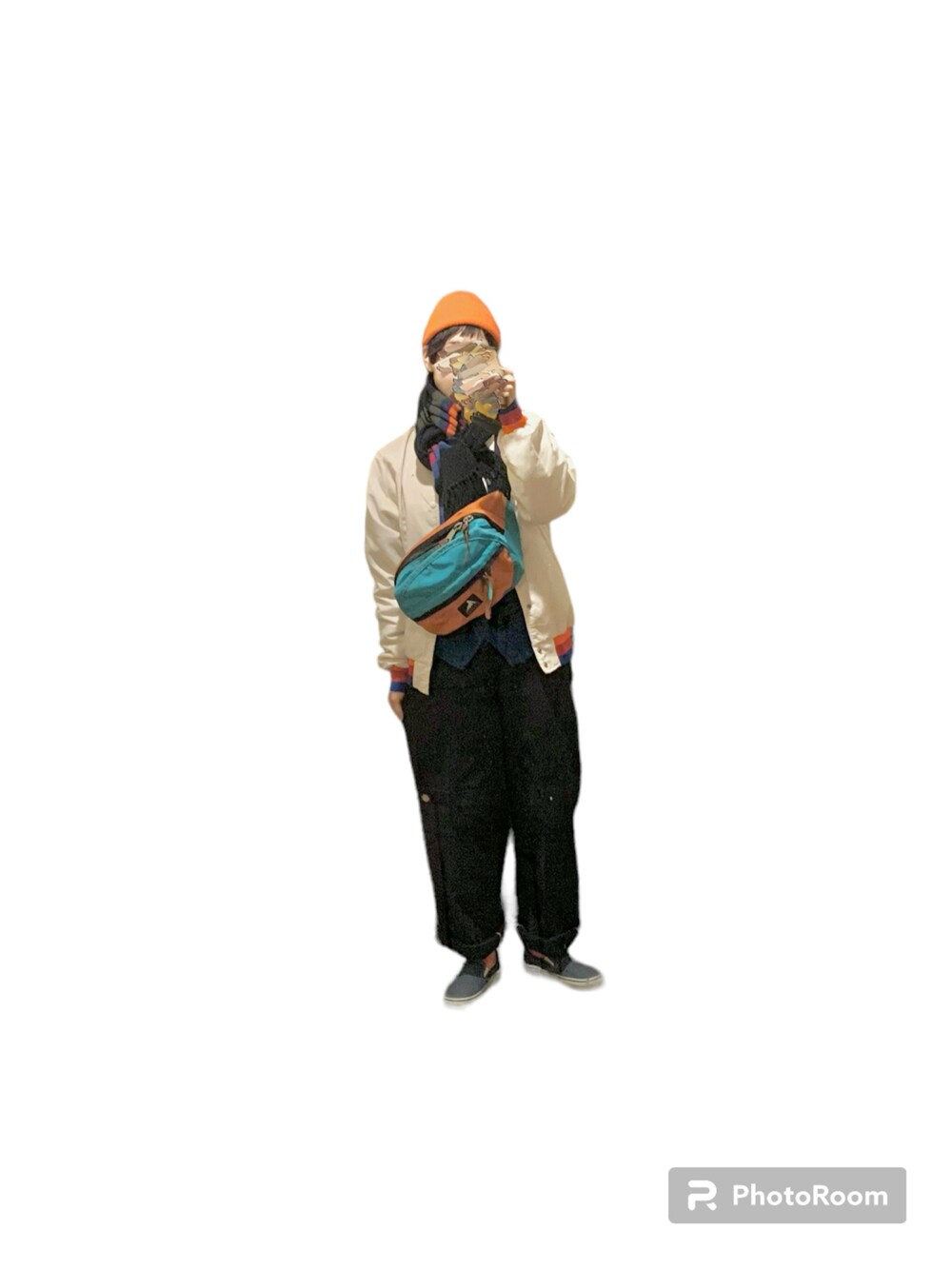 「古着MIX、古着コーデ、ライトダウンジャケット、差し色コーデ、メンズライク、スタジャンコーデ」｜「DickiesのDickies/ディッキーズ LOOSE FIT ダブルニー センタープレス ワークパンツ（チノパンツ、ブラック系）」を使った、てれれさん（レディース・162cm）の春コーディネートの1枚目の写真