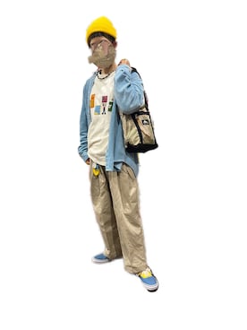 「スエット」｜「アイテム（チノパンツ）」を使った、てれれさん（レディース・162cm）の春コーディネート